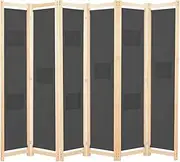 6 Panel Room Divider, Farmhouse Folding Privacy Screens, Partition Wall Dividers for Rooms, Separate Dressing Area, Room Separator, Temporary Wall, Portable Partition Screen, Solid Fir Wood Frame