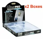 2 x BOX OF 100 ULTRA PRO PLATINUM 9 POCKET CARD SLEEVES PAGES AFL 200