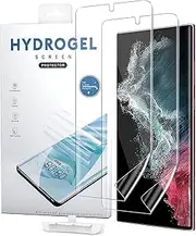 [NUCNOK] [2 Pack] Screen Protector for Samsung Galaxy S22 Ultra 5G (Not Tempered Glass),HD Clear Flexible Hydrogel Film with Alignment Tool,Full Coverage,Support Fingerprint Touch,Bubble Free