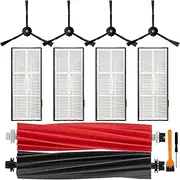 Accessories Kit Compatible with Roborock S8 S8+ S8 Pro Ultra S8 Plus Robot Vacuum Cleaner, 1 Set Main Brush, 4 Filter, 4 Side Brushes, 4 Mop Cloth Pads