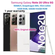 Samsung Galaxy Note20 Ultra 5G SM-N986U 128/512GB Unlocked SmartPhone New Sealed