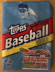 1992 Topps Baseball Wax Pack Lee Stevens Angels (Top) Mike Witt Yankees (Back)