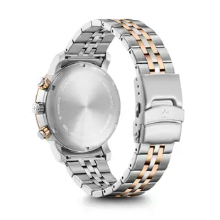 WENGER / Urban 簡約雙眼 日期 防水 不鏽鋼手錶 白x鍍玫瑰金 / 01.1743.127 / 42mm