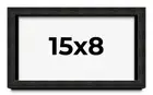 15x8 Shadow Box Black Rustic Barnwood Display Frame | 1.125 Inch Deep | 0.875 I