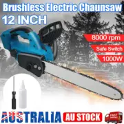 12'' Cordless Brushless Wood Cutting Saw Chainsaw Handle For Makita 18V Battery