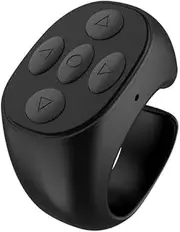Remote Control, Mobile Phone Bluetooth Remote Scrolling Ring, Wireless Scrolling Control Page Turner Rechargeable with Ring Design
