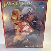 White Mountain Puzzles ‘ PARTNERS’ 1000 Pc Puzzle NEW 2008 USA Artist Fred Stone