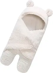 Totority Baby Sleep Bag Newborn Warm Plush Fleece Swaddle Wrap Split Leg Sleeping Bag