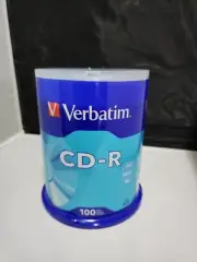 100 x Verbatim CD-R 52x blank discs - White Surface Inkjet Printable CD