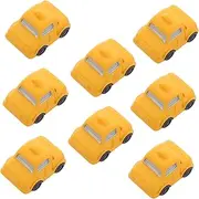 GARVALON 8pcs Miniature Taxi Figurine Creative Tiny Car Decor for DIY Micro Landscape Vehicle Models Detailed Car for Indoor Road Scenes and Adventures