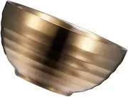 CONGARTENO Insulated Stainless Steel Rice Bowl Large Food Grade for Soup Salad Fruit Safe Elegant