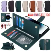 Wallet Cover Leather Flip Case For iPhone 16e 16 15 14 13 12 11 Pro Max 8 7 XR
