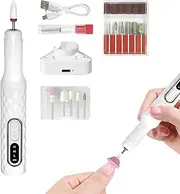 Electric Nail Drill File Professional | Electric File Efile Set for Acrylic Gel Nails - 15000 RPM Manicure Pedicure Grooming Tool with 3 Adjustable Speed for Grinding Polishing Shaping