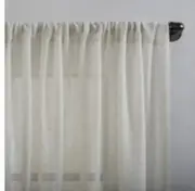 Clean Window White Crushed Texture Light Filtering Curtain Panels Set/2 New 84”