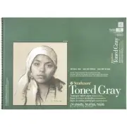 Strathmore Toned Sketch Paper Pad 18"X24"-80lb Toned Gray 24 Sheets 412118