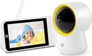 Ellie Baby Monitor - 5" IPS 1080P No WiFi, Baby Monitor with Camera and Audio, 6000mAh Battery, 1000ft Range, Smart Monitoring 24hrs Playback, AI Cry Detection & Sleep Tracking