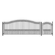 ALEKO London Style 16' Single Iron Wrought Driveway Gate With Pedestrian Gate