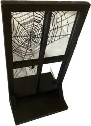 Target Bullseye Black Novelty Standee Halloween Window(Mirror) w/Spider Web 11x6