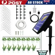 Solar Powered Automatic Drip Irrigation Kit Garden Self Watering System Timer