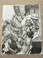 Star Wars Boba Fett Original Art By Carlos D’Anda