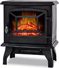 Electric Fireplace Heater Stove Portable Space Heater Freestanding Fireplace for