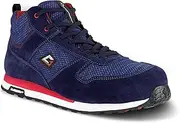 [GARSPORT] Men's Monza 2.0 Mid 1 S1ps Safety Shoe, Navy Red, 10.5 AU