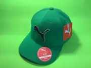 PUMA Stretch Fit Adult Hat Size S/M Green w/Blue, Yellow NEW