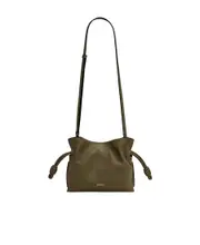 Mini Flamenco clutch in nappa calfskin One size deep khaki green