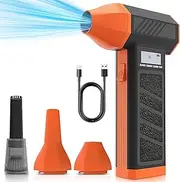 2-in-1 Electric Air Duster Mini Vacuum - Compressed Air Blower with Suction Head, 52m/s Cordless Computer Keyboard Cleaner, Rechargeable PC Accessories Dust Collector (5000mAh)
