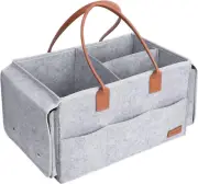 Multi-Functional Baby Diaper Caddy Organizer with Foldable Design - Perfect f...