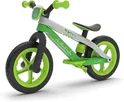 chillaFish Bmxie Lightweight Balance Bike with Integrated Footrest and Footbrake for Kids Ages 2 to 5 Years, 12-inch Airless Rubberskin Tires, Adjustable Seat Without Tools, Kiwi, (CPMX02KIW)