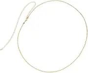 [BESTYASH] 1PC Simple Round Bead Tassel Body Chain Stylish Metal Waist Chain for Beach Parties Weddings and Dance Events Durable and Versatile Body Jewelry Decor