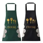 Aprons for Women With Pockets,Big Pocket black apron,Hand Black and Green