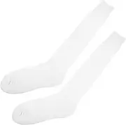 NAMOARLY 1 Pair Fencing Socks Mens Long Socks Football Socks Cozy Long Socks for Women Knee High Socks for Men Long Socks for Womens Socks Knee High Stockings for Women Cotton White