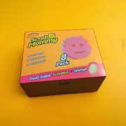 Scrub Daddy Dual Sided Sponge and Scrubber - Scrub Mommy - Scratch Free 8 Pack
