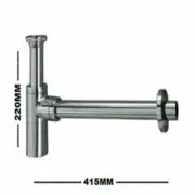P Trap Chrome Finish Fit 40/32mm Waste for Bathroom Vanity Basin