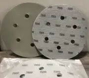 25 Pack 7000 Grit 6 Inch 6-Hole Sanding Discs Hook & Loop Backing