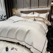 Egyptian Cotton Bedding Sets Queen King Embroidery Duvet Cover Flat/Fitted Sheet