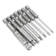7pcs 2/2.5/3/4/5/6/8mm 65mm Magnetic Ball Screwdriver Bits 1/4 Inch Hex Shank Screwdriver Bit