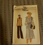 Very Easy Very Vogue 9875 Misses Jumper Top Pants Sewing Pattern Vintage