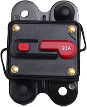 JECOMPRIS Automatic Circuit Breaker Car Battery Cases Protector with Manual Reset Arm Breaker for Car Audio Fuse Protection Holder Black Zinc Alloy