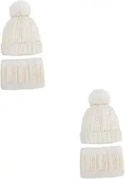 [SHERCHPRY] 2 Sets Children's Beanie Crochet Kits for Kids Toddler Suit Kids Hat Hats Beanie Hat with Pom Pom