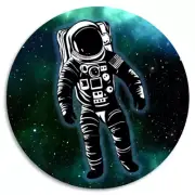 Astronaut in Space - 100 Pack Circle Stickers 3 Inch - Galaxy Exploration Moon