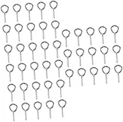 TEHAUX 90 Pcs Handmade Sheep Eye Screw Hooks DIY Wall Mounting Kit Space-Saver for Home Decor