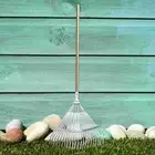 Garden Leaf Rake Adjustable Leaf Rake for Shrub Flower Bed Garden Cleaning