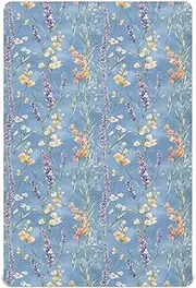 Crib Fitted Sheet for Boys Girls Soft Mattress Sheet for Standard Crib and Toddler Mattress 39x27in Flowers Lavender Callistephus Freesia
