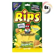 6x Bag Rips Pina Pineapple Flavor Bite Size Licorice Pieces Fat Free Candy | 4oz