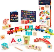 – Wooden Letter Train Set – Alphabet Toy Train – Letter Train – ABC Train Toy –