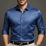 Men's Shirt Dress Shirt Button Up Shirt Plain Wedding Party Black White Pink Wine Long Sleeve Lapel Spring Fall Clothing Apparel