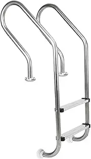 2/3 Step Pool Ladder,with Stainless Steel Steps,for Inground Pools,Entry and Exit Easier Pool Steps Easy Assembly(2-steps1.0mm)